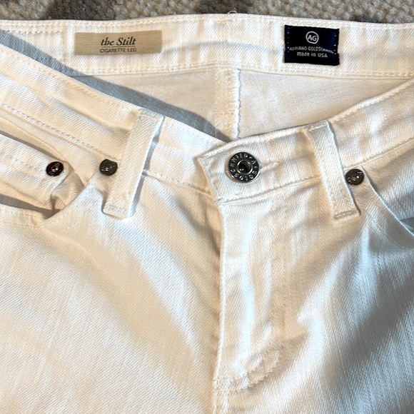 AG Adriano Goldschmied The Stilt Cigarette Skinny White Jeans Size 26 EUC - Picture 5 of 7